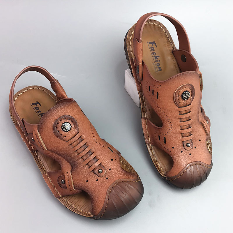 Men's Breathable Casual Genuine Leather Beach Shoes Oxford Sole Shoes foto 5