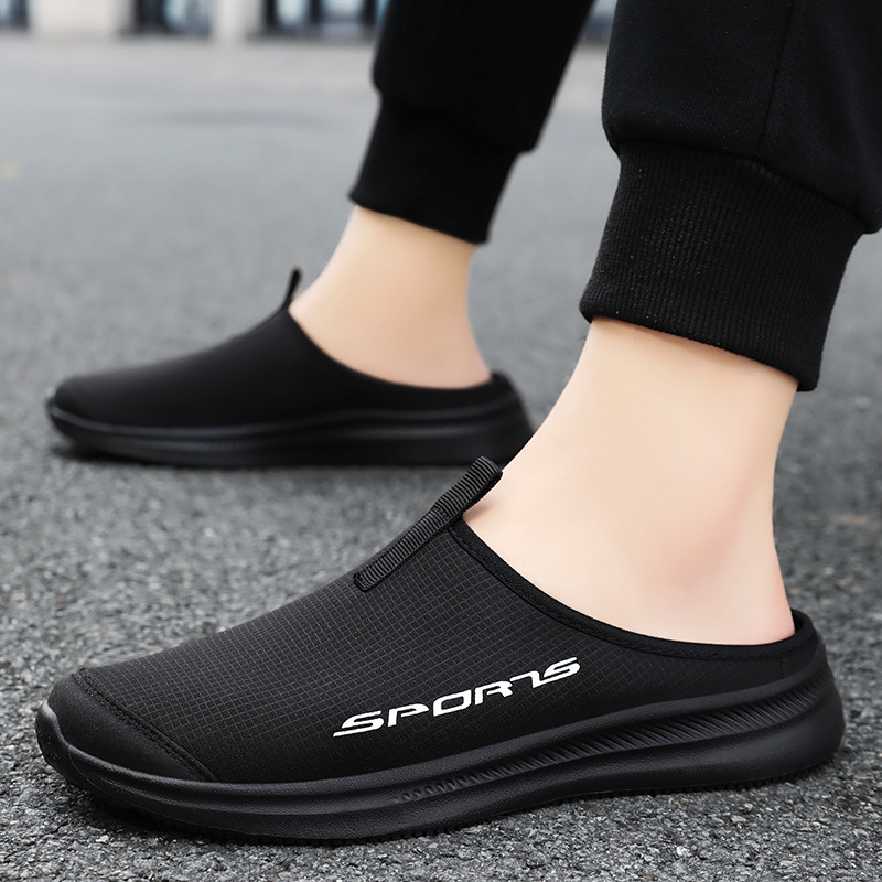 Men's Breathable Loafers Heel-free Closed-toe Slippers foto 3