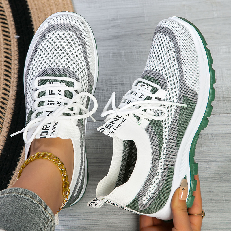 Women's Sporty Flyknit Mesh Shoes Low-cut Lightweight Casual And Versatile foto 5