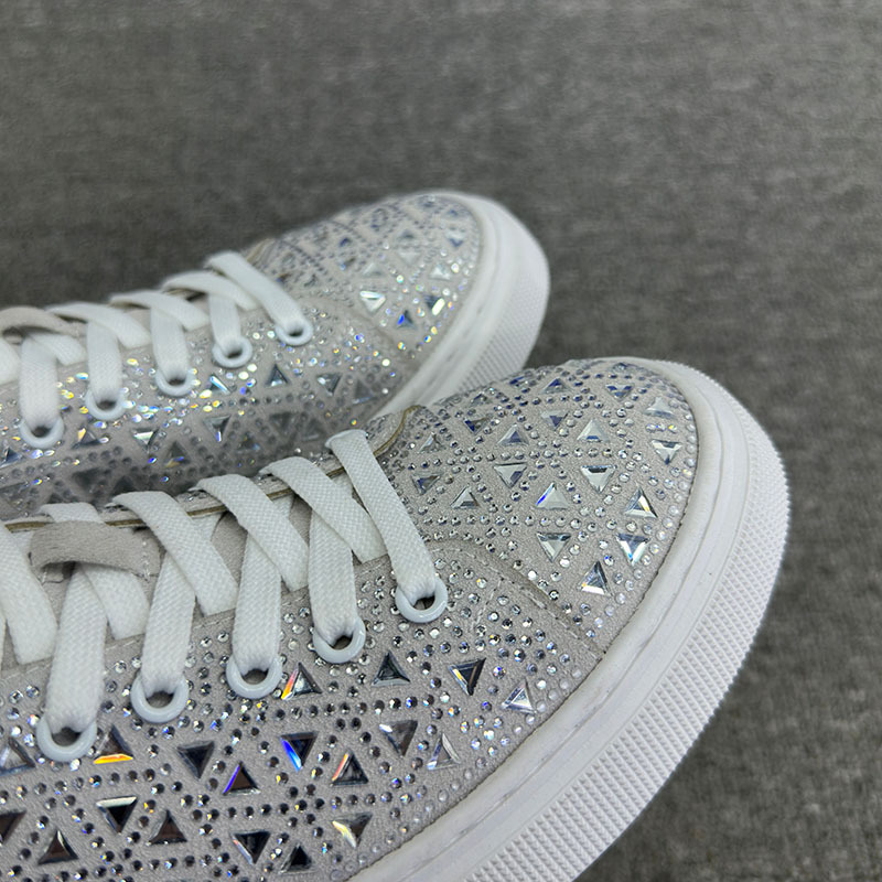 Handsome Internet Hot Rhinestones Men's Shoes Barber Glossy Sneakers foto 2
