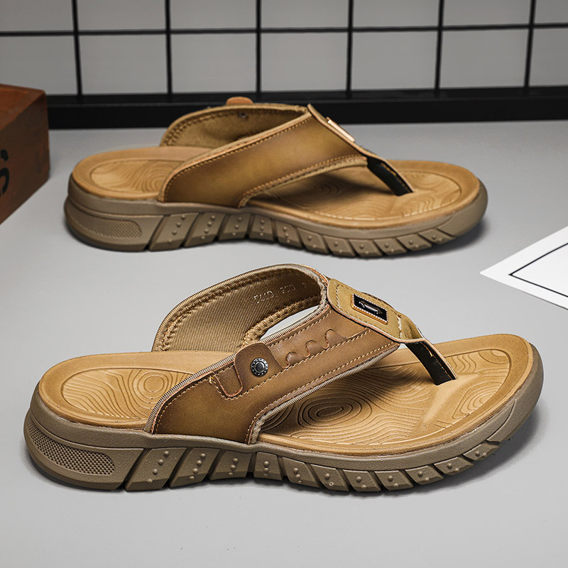 Flip Flops Men's Summer Outdoor Non-slip Wear-resistant Flip-flops Soft Bottom foto 5