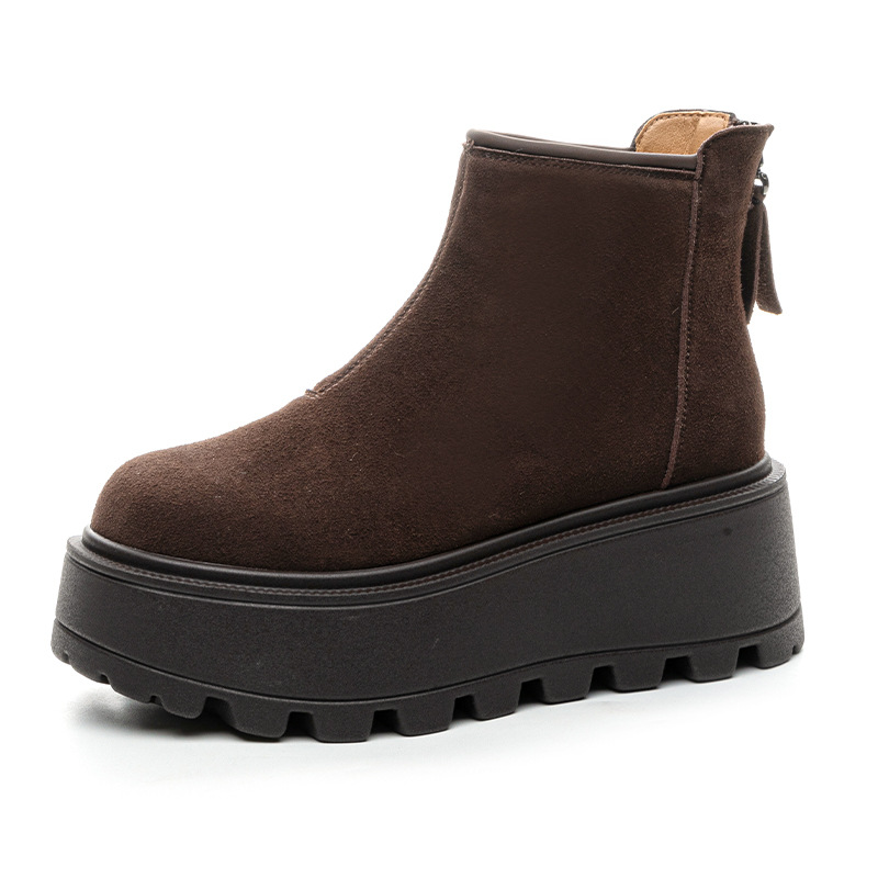 Short Leather Warm Women's Shoes foto 5