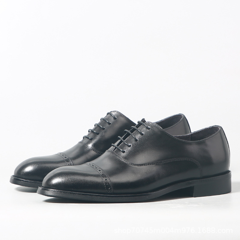 British Leather Three-joint Men's Business Formal Leather Shoes foto 3
