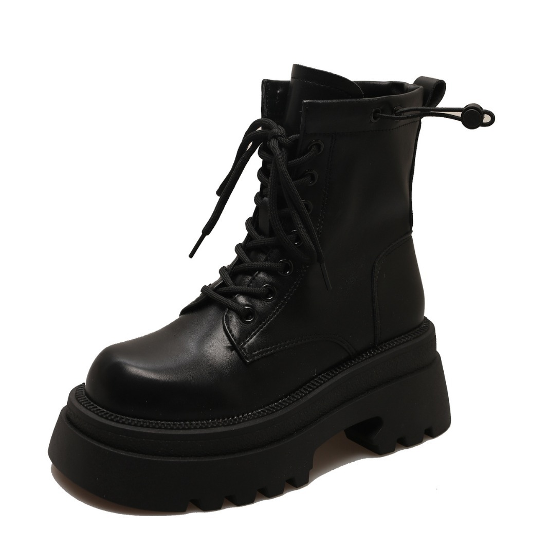 Versatile Vintage Chunky-heel Platform Short Boots foto 2