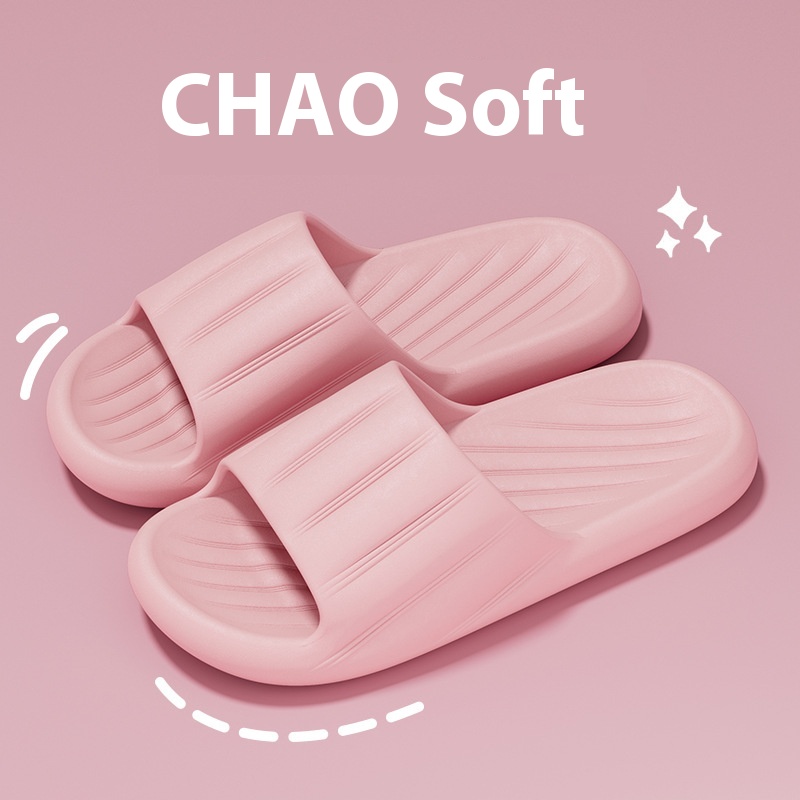 Fashion Solid Color Striped Home Slippers Summer Thick Bottom Non-slip Bathroom Slipper Women Men Couples Shoes foto 5