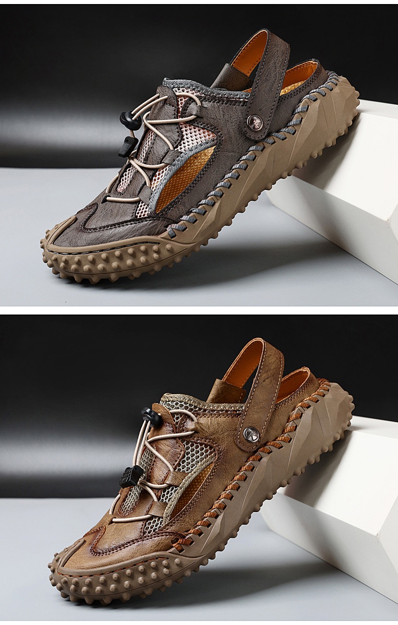 Toe Box Soft Bottom Wallet Mesh Casual Beach Sandals foto 3