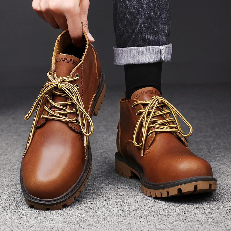 High Quality Height Increasing Insole First Layer Cowhide Big Head Men's Shoes foto 2