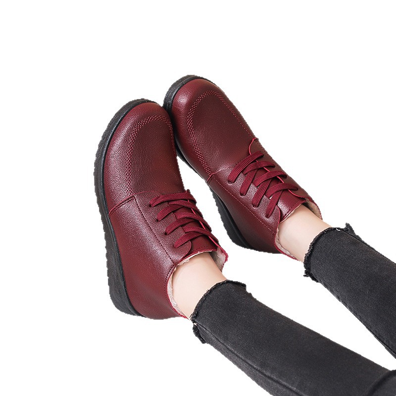 Womens Fleece-lined Extra-thick Insulated Short Boots With A Non-slip Flat Sole foto 3
