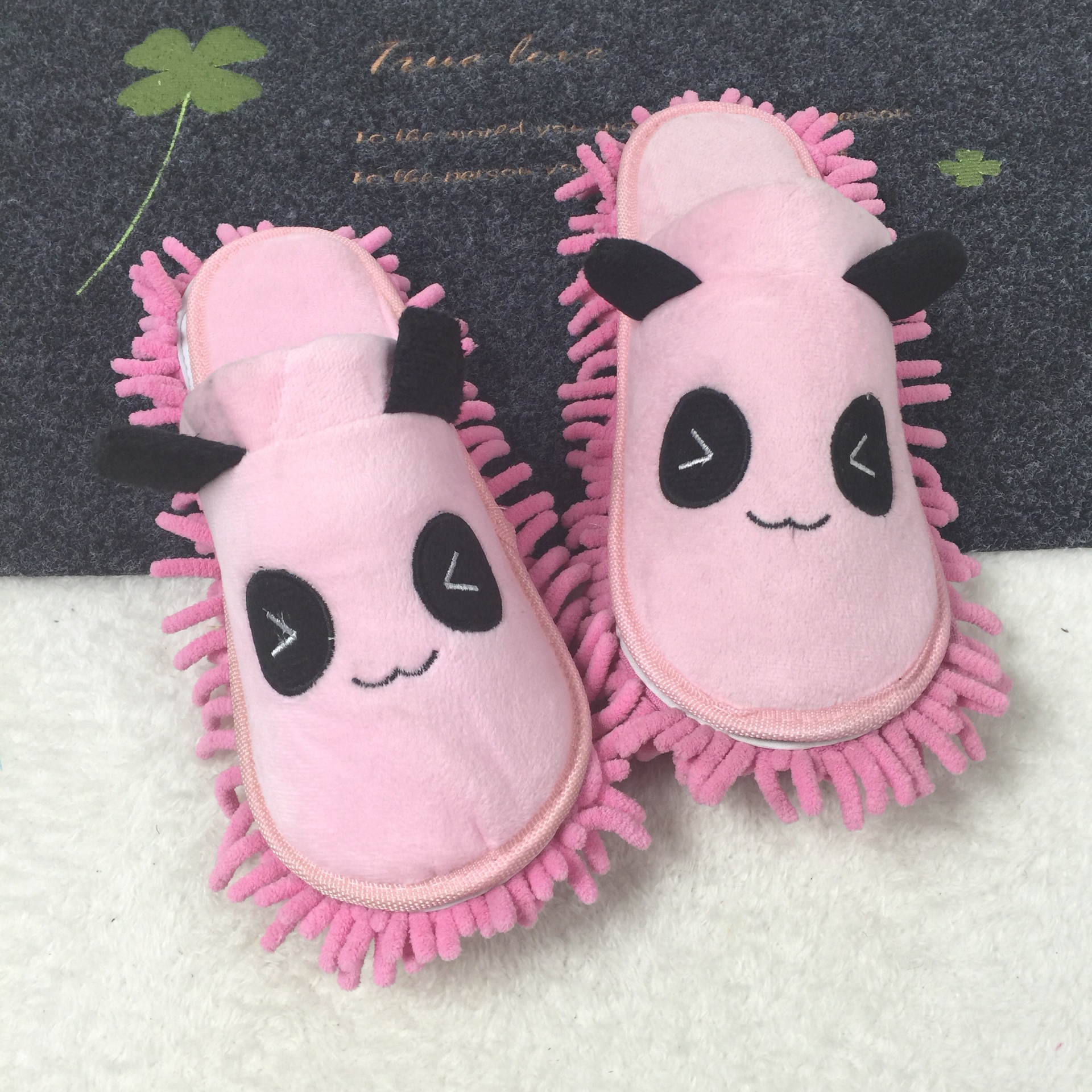 Cute Panda National Treasure Lazy Mute Slippers Removable And Washable foto 3