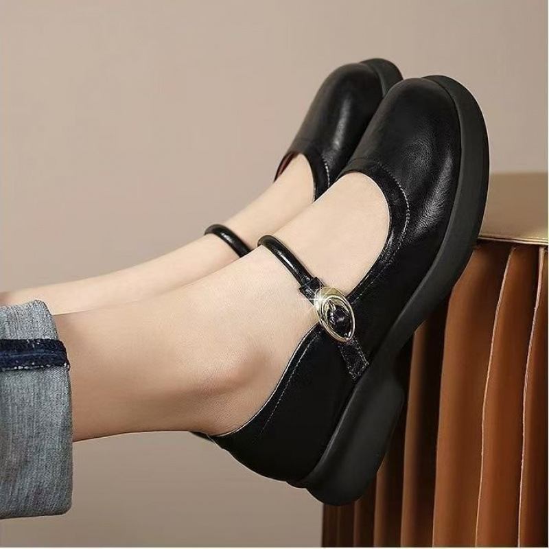 Flat Fairy Style One-suit Skirt Cheongsam Leather Shoes foto 4