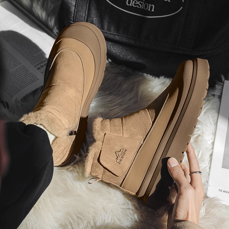 Fleece-lined Thick Casual All-Match Platform Non-slip Snow Boots Trendy Shoes foto 2