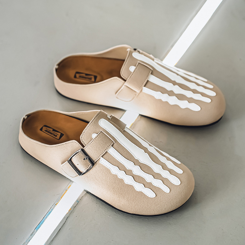 Men's Low-top Half Slippers Slip-on Lofter Board Shoes foto 3