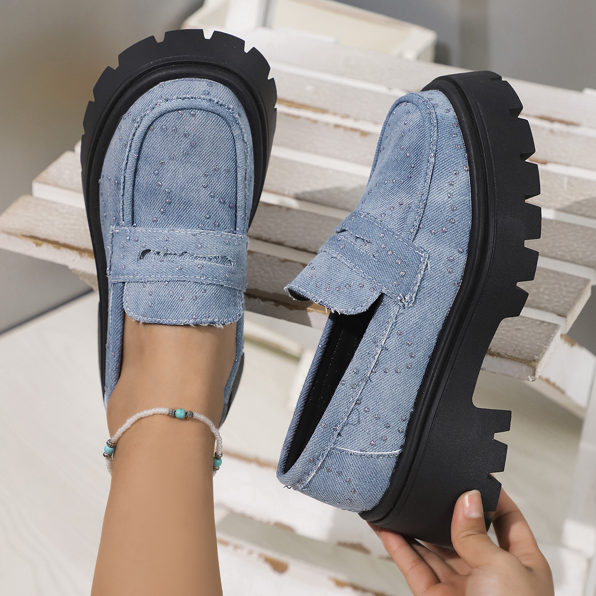 Low-top Casual Comfortable Slip-on Lofter Loafers foto 4