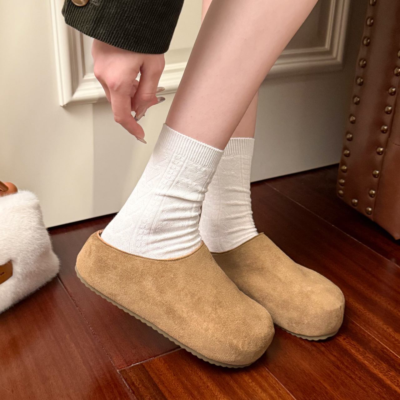 French-style Closed-toe Half-slippers For Women Suitable For Outdoor Wear foto 3