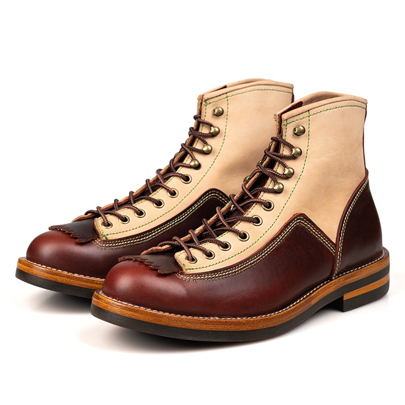 Male American Retro Motorcycle Boots foto 3