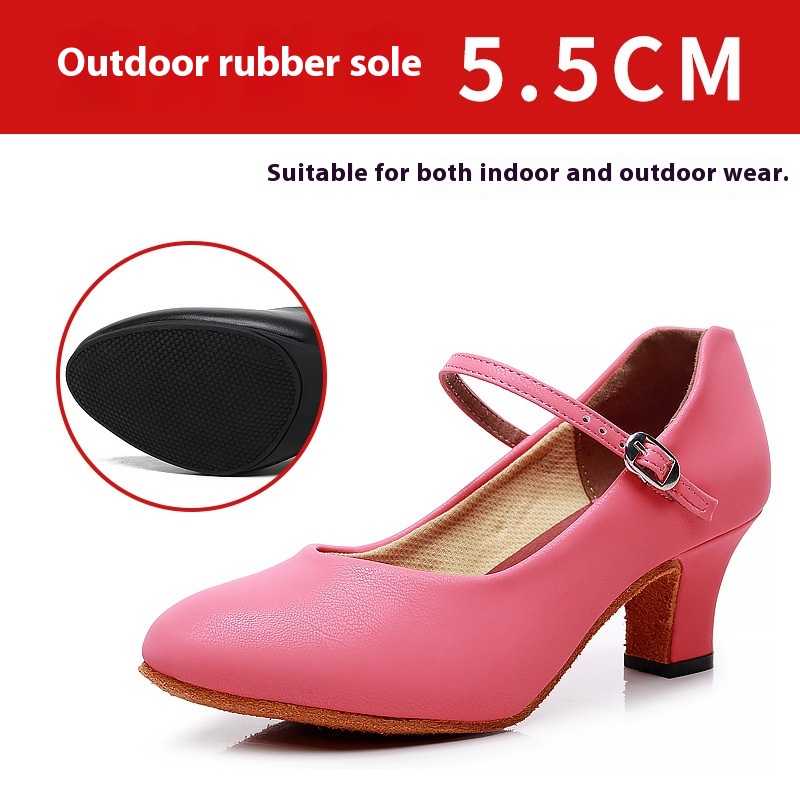 Women's Adult Dance Mid-heel Shoes Soft Bottom Lightweight Breathable foto 2