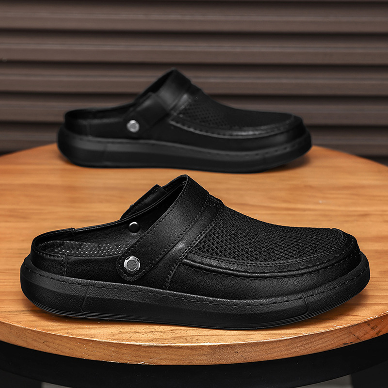 Mens Breathable Mesh Hollow-out Two-way Sandals foto 5