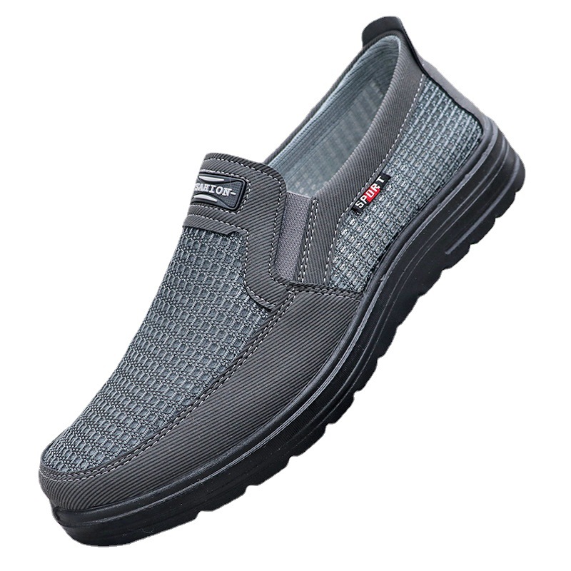 Mesh Surface Shoes Male Breathable One Pedal Leisure Cloth Shoes foto 3
