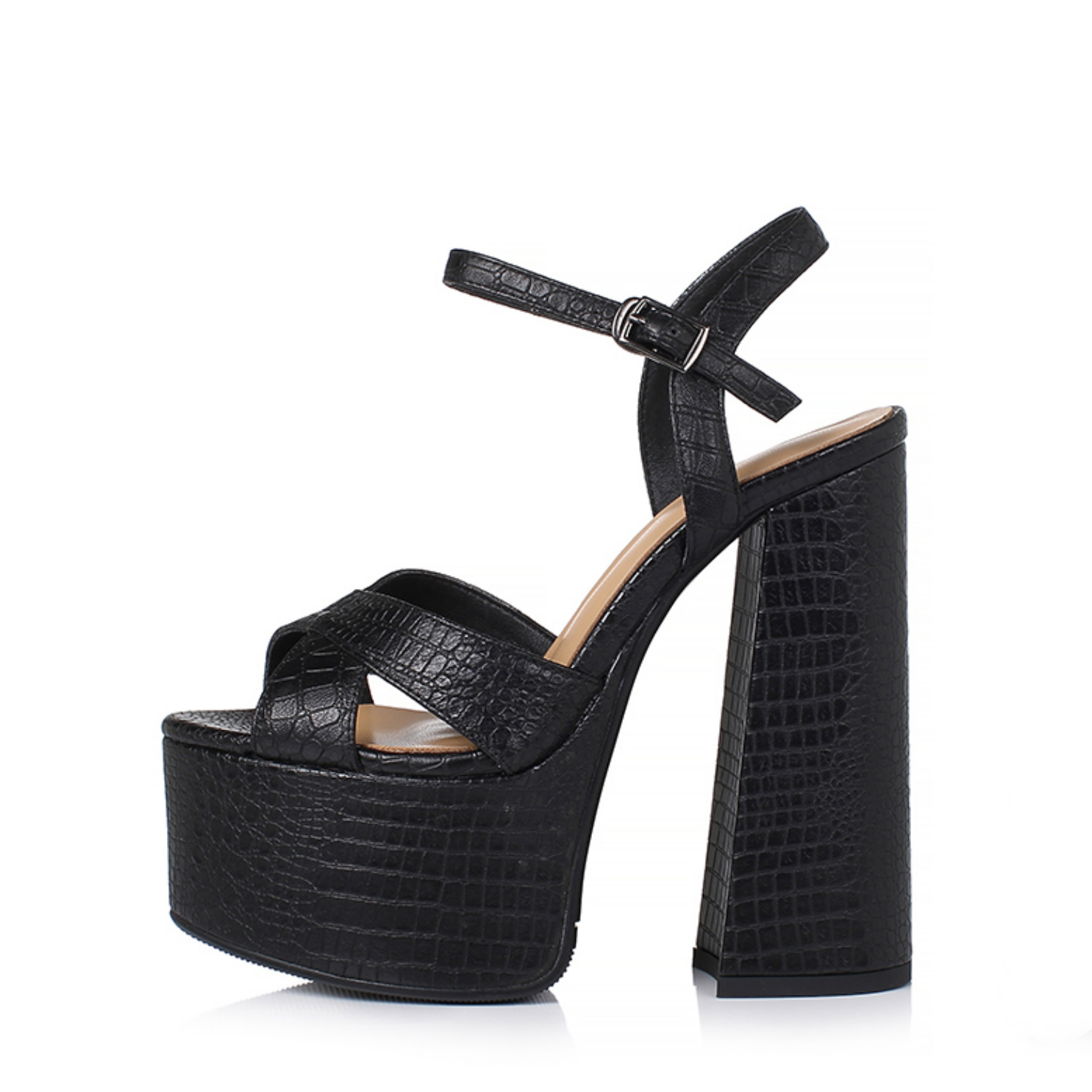Women's Chunky Heel High Heel Platform Sandals foto 3