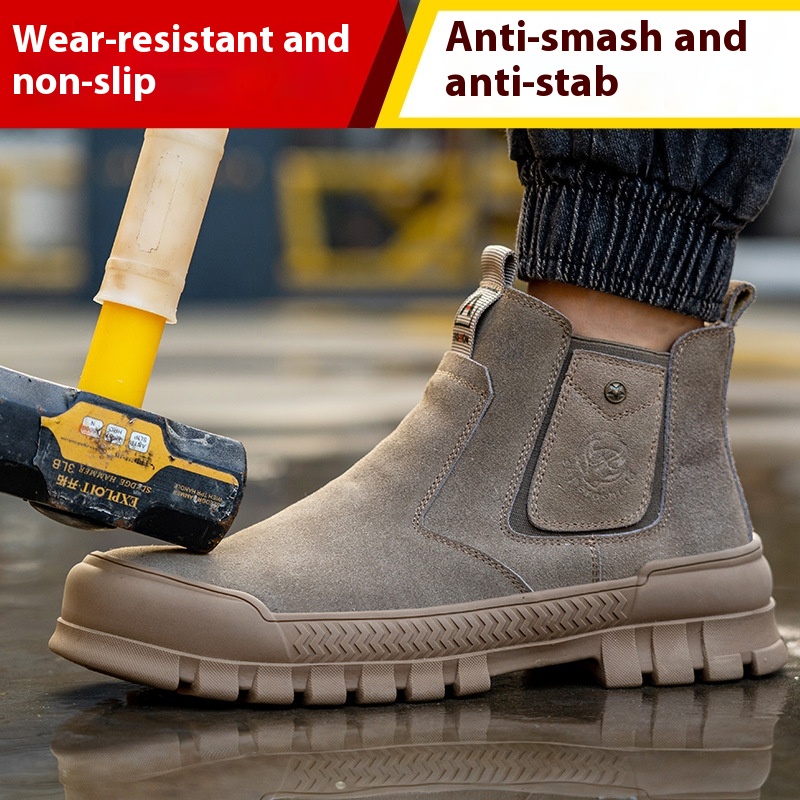 Anti-smashing And Anti-penetration Winter Thickened Work Shoes Men foto 4
