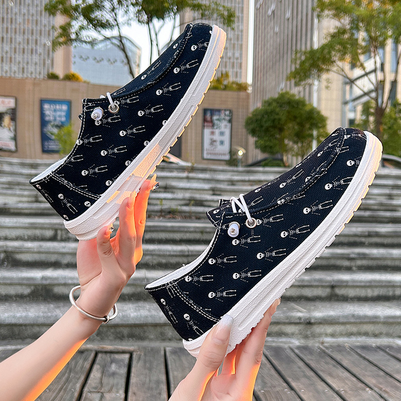 Women's Canvas Casual Plus Size Halloween Versatile Soft Sole Shoes foto 4