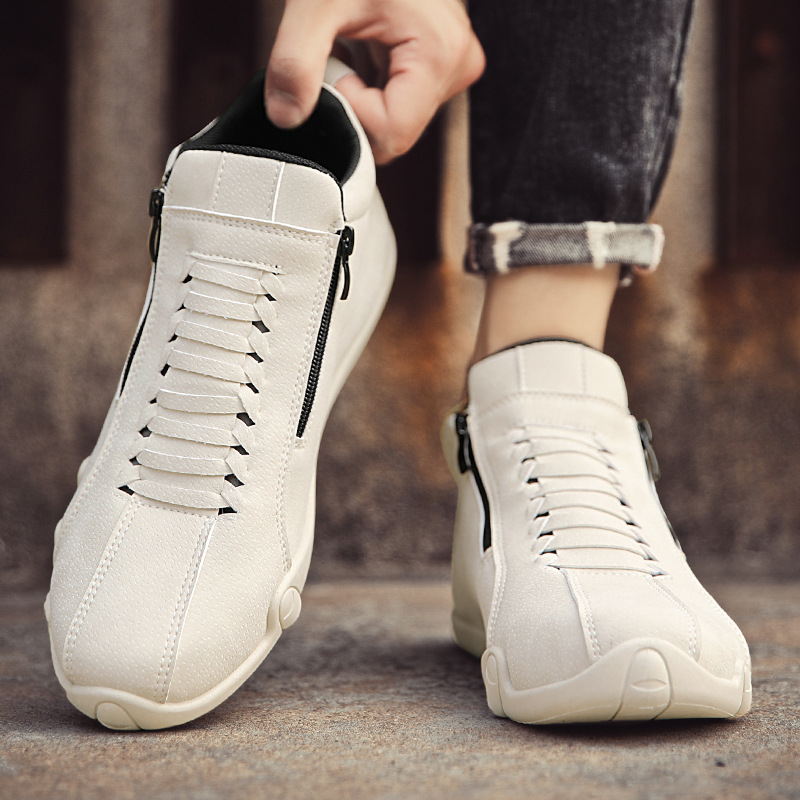 Plus-size Leather Waterproof Low-top And Mid-top Outdoor Sneakers foto 3