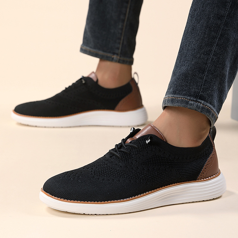 Casual Men's Breathable Flyknit Shoes foto 2