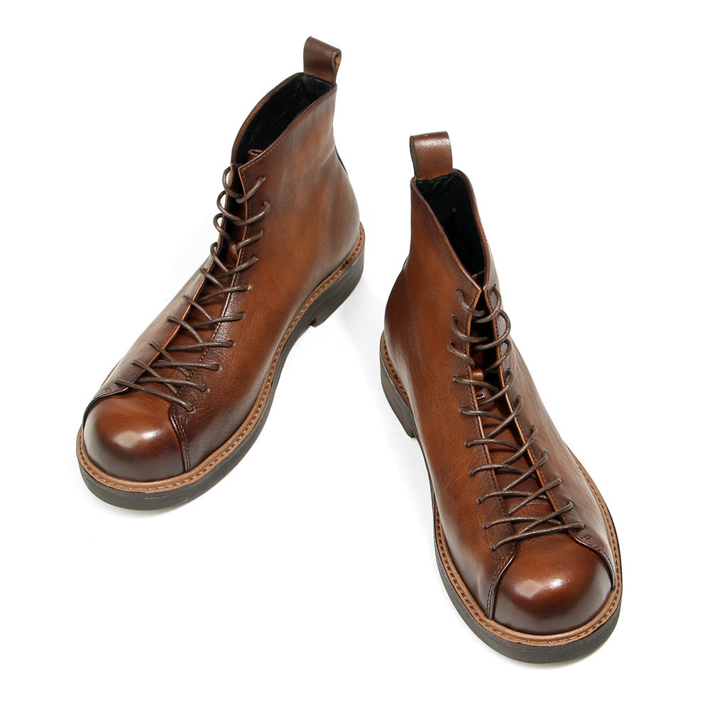 Men's Martin Boots Amekaji Work Genuine Leather Vintage Style foto 4