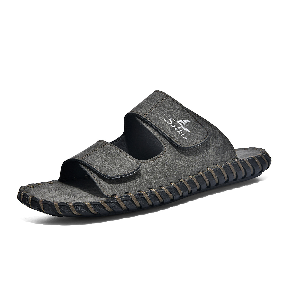 Men's Casual Outdoor Leather Slippers foto 5