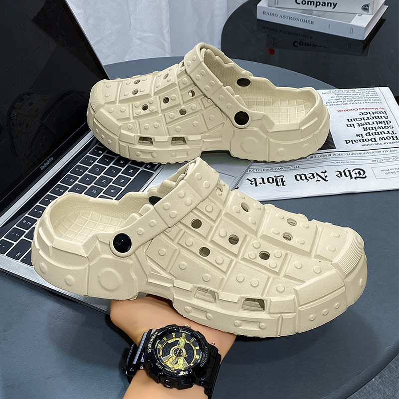 Hole Shoes Simple Non-slip Thick Bottom Wear-resistant foto 3