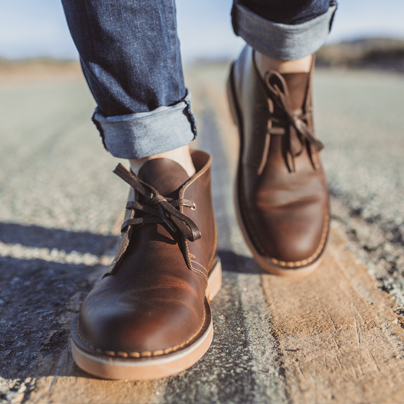 Men's Outdoor Retro Low Top Cowhide Martin Boots foto 2
