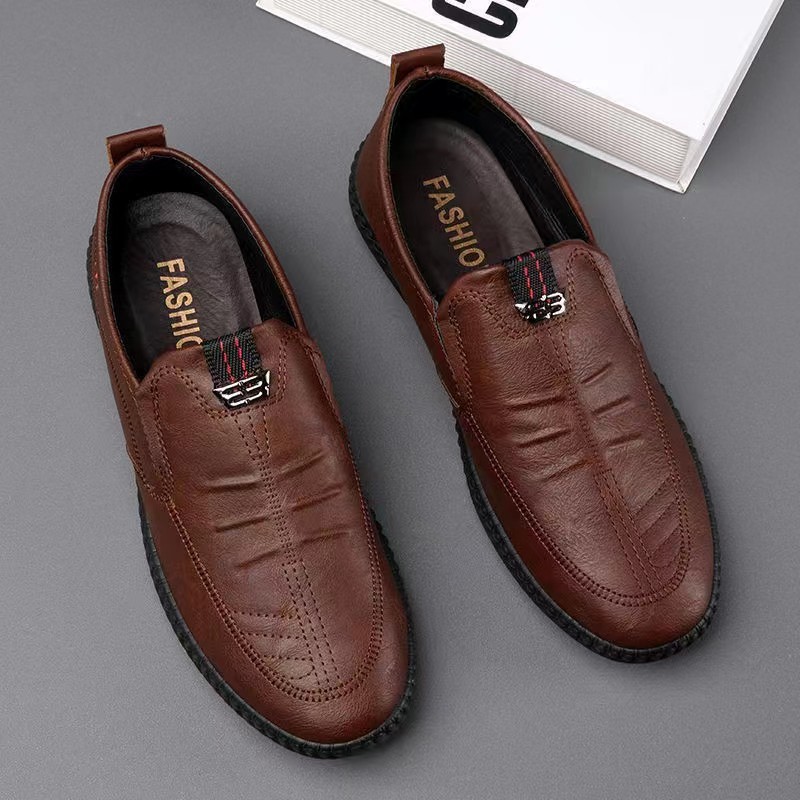 Men's Business Slip-on Leather Shoes Breathable Lightweight foto 5