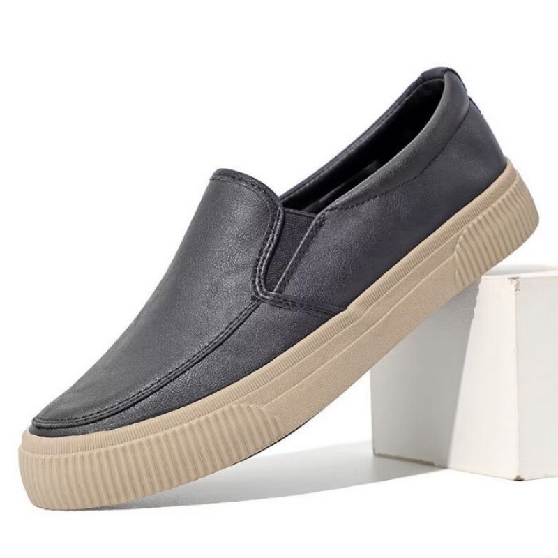 All-matching Men's Leather Shoes Breathable Casual Fashion Low-top Sneakers foto 4
