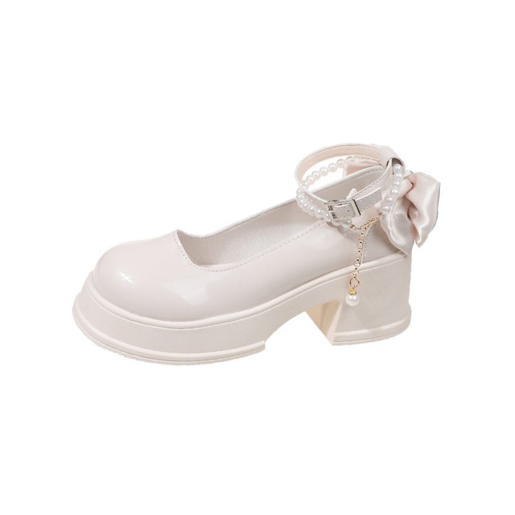 New-style French-style Elegant Leather Shoes foto 3