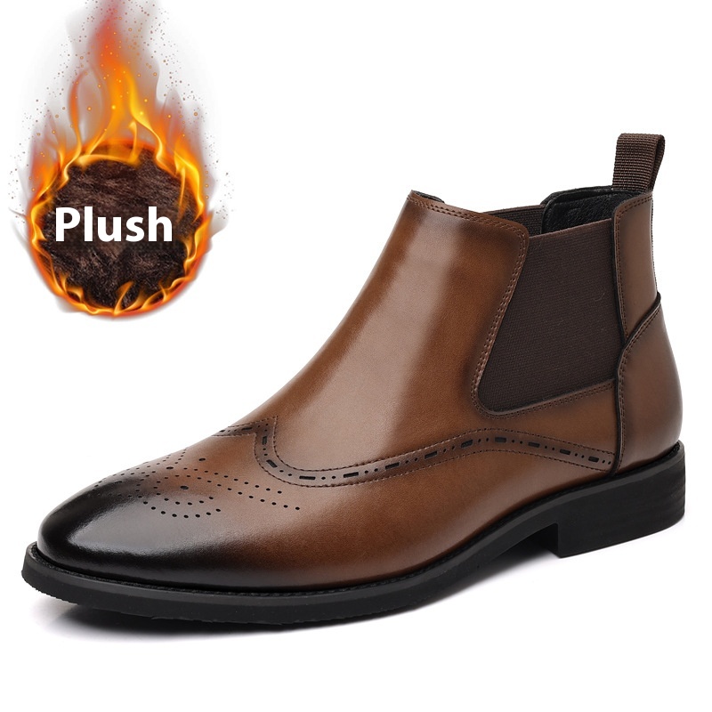 Fashion British Vintage Fleece-lined Boots For Men foto 4