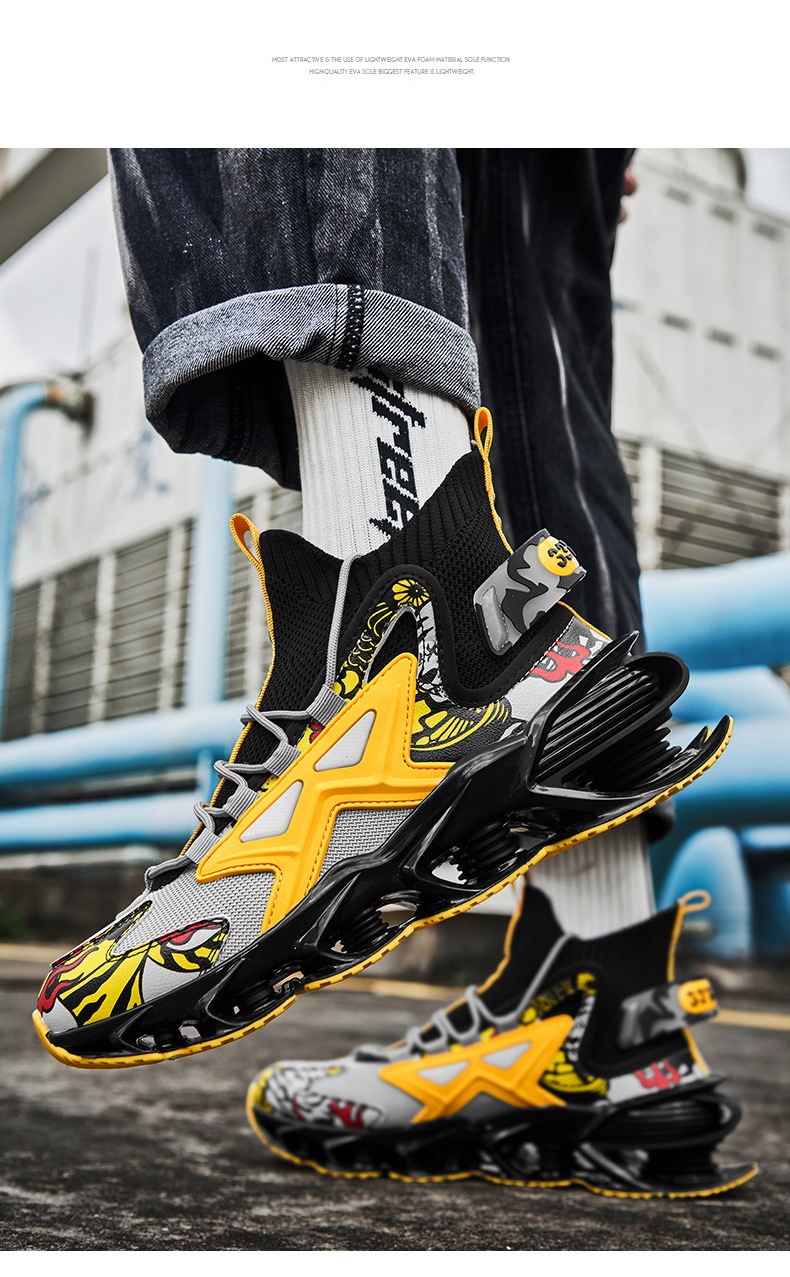 Men's Height Increasing Wear-resistant Shock Absorption Sports Shoes foto 5