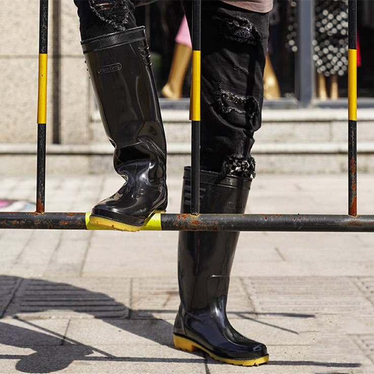 Men's Fashion Non-slip Wear-resistant Construction Site Waterproof Shoes foto 3