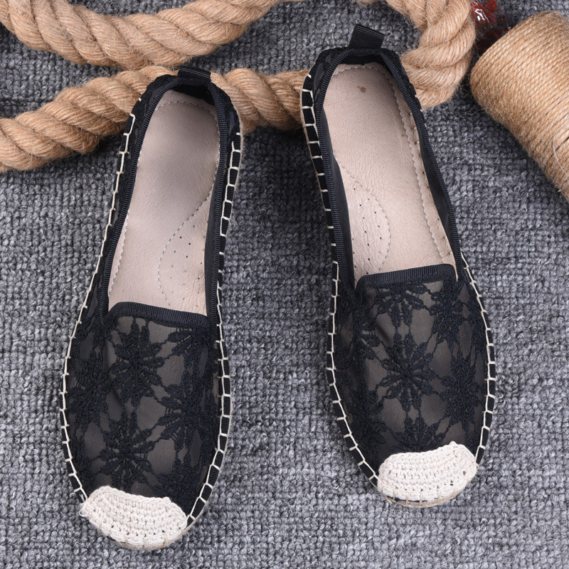 Thin Pumps Linen Fisherman Shoes For Women foto 2
