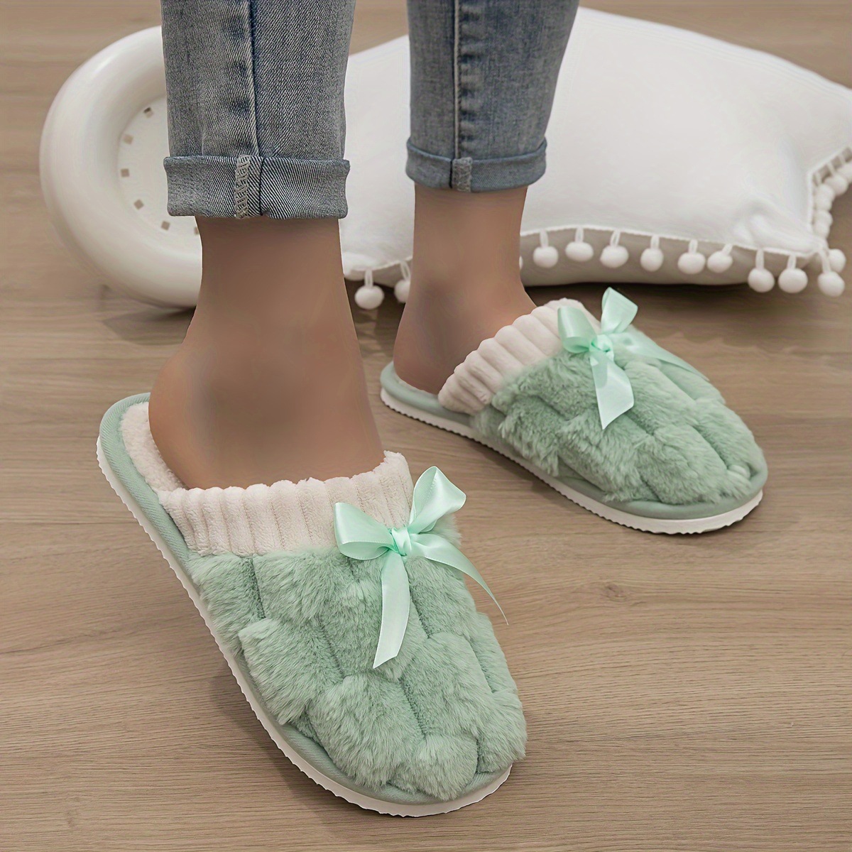 Soft Bottom Slippers Indoor Plush Lining Warm Shoes foto 3