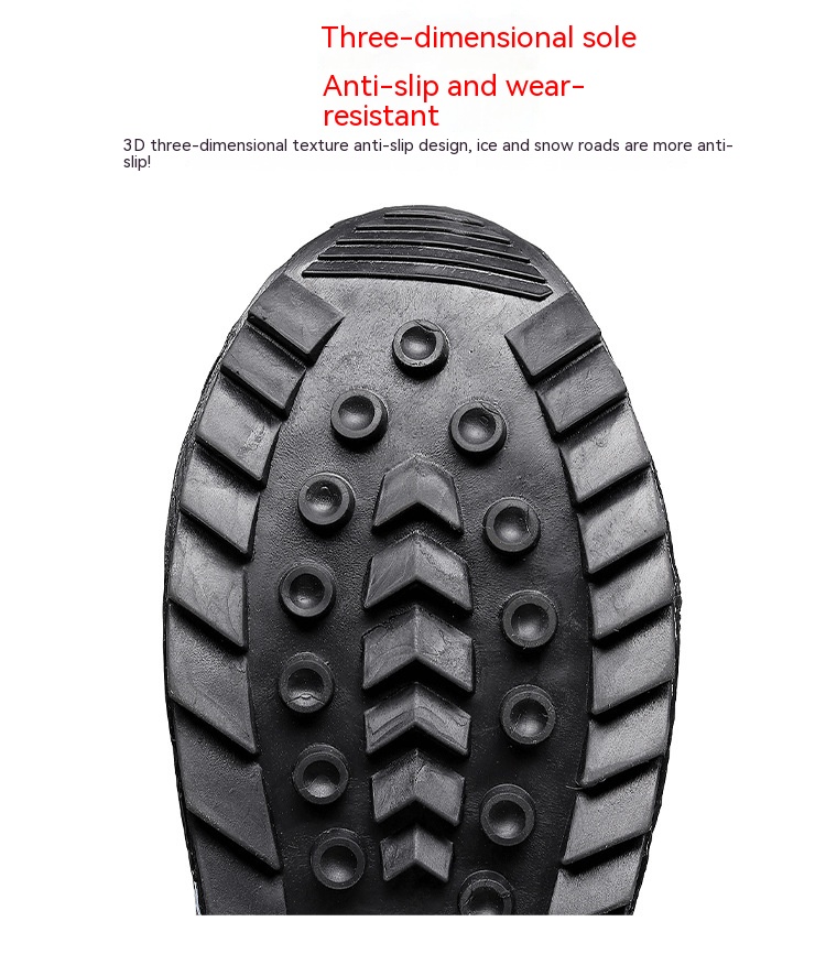 Thickened Fleece-lined Warm Elderly Short Non-slip Big Cotton Shoes foto 4