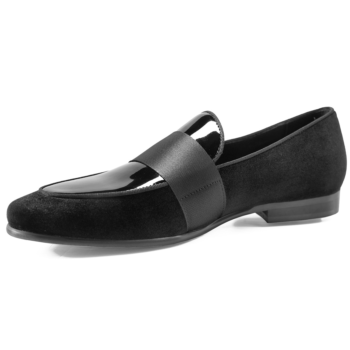 Velvet Patent Leather Korean Loafers Business Casual Leather Shoes foto 4