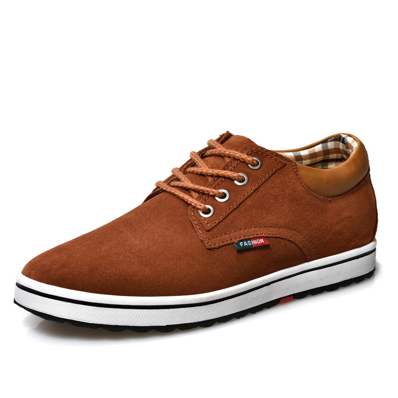 Genuine Leather Wear-resisting Sand Non-slip Elevator Shoes Men foto 4