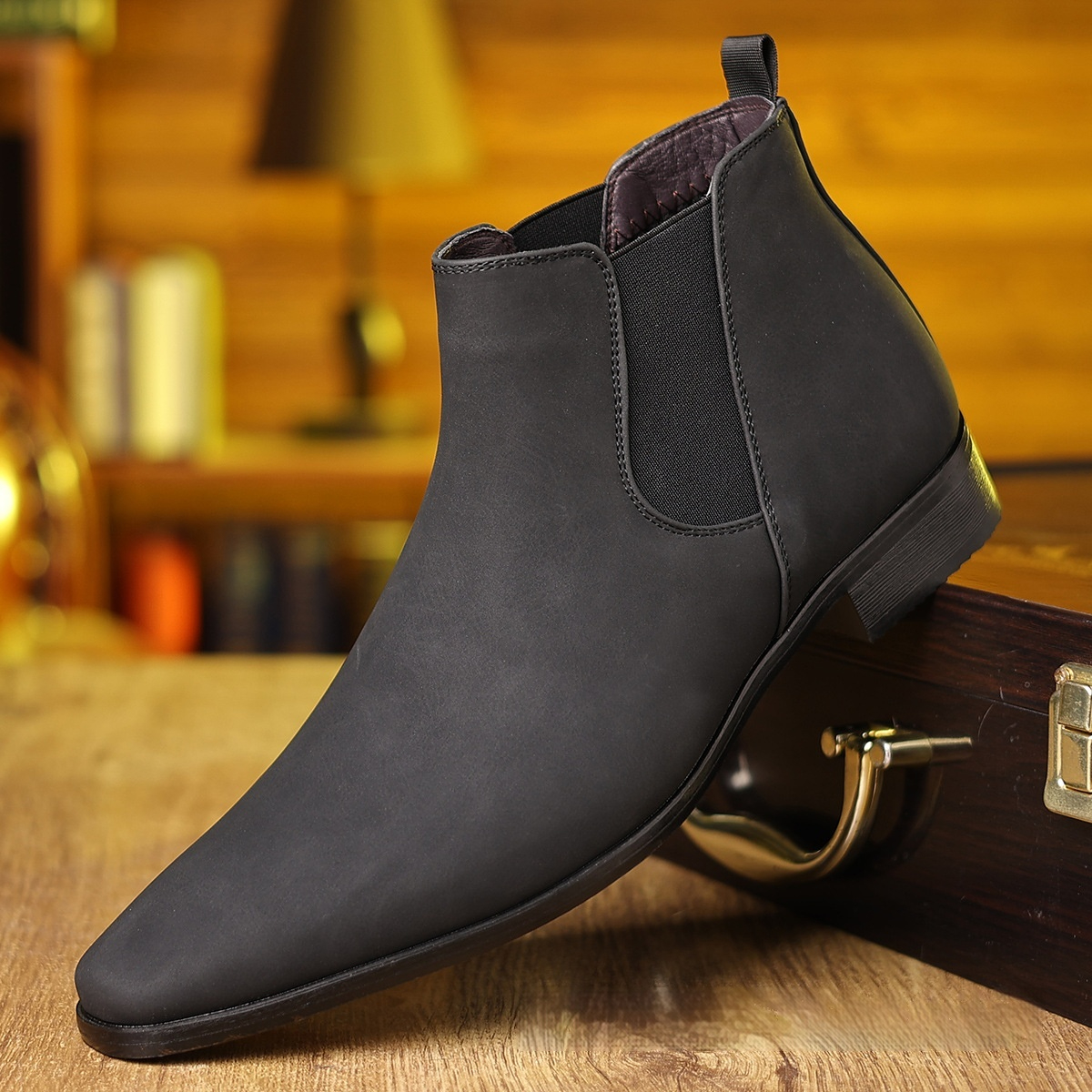 British Style Leather Boots Men's Plus Size foto 5