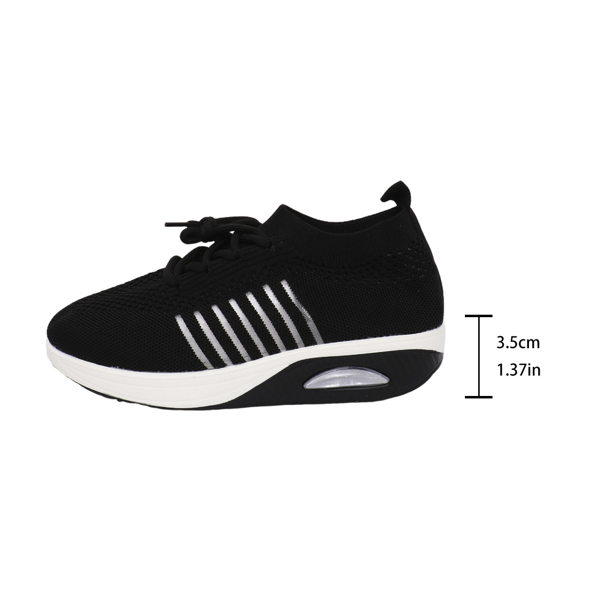 Spring And Autumn New Lace-up Slip-on Wedge Flying Woven Sports Shoes Women foto 3