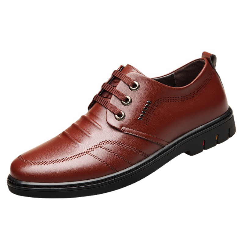 Men's Leather Shoes Fall Business Formal Wear Breathable Casual foto 5