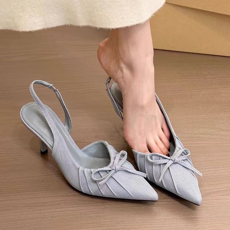 Female Solid Color Casual Bow-tie Toe-closed Sandals foto 2