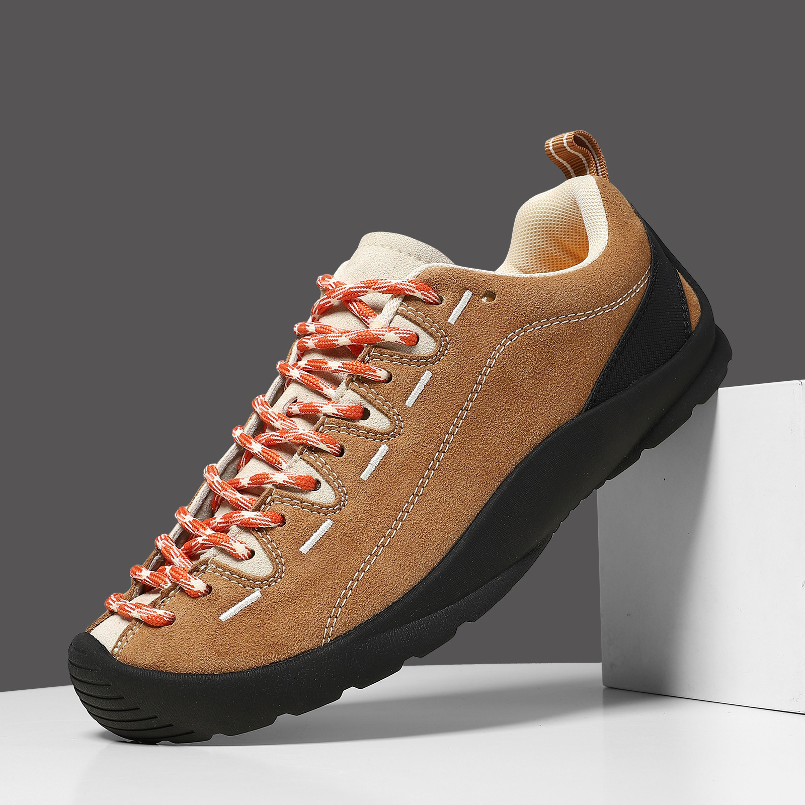 Matte Leathersuede Low-top Sneakers, Mid-sole, Vintage Style, Womens foto 2