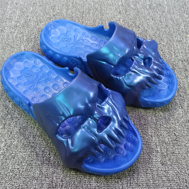 Skull EVA Indoor Bathroom Home Thick Bottom Soft Bottom Slippers foto 3