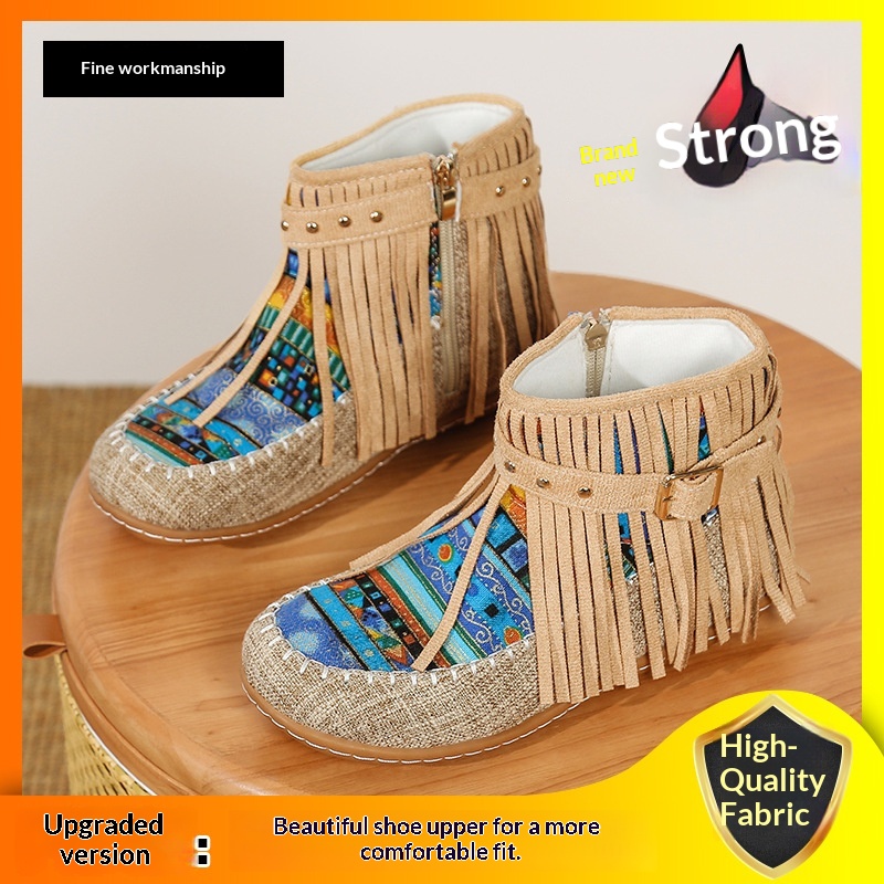 European And American-style Tassel-buckle Fashion Boots, Women's Dr Martens Boots foto 2