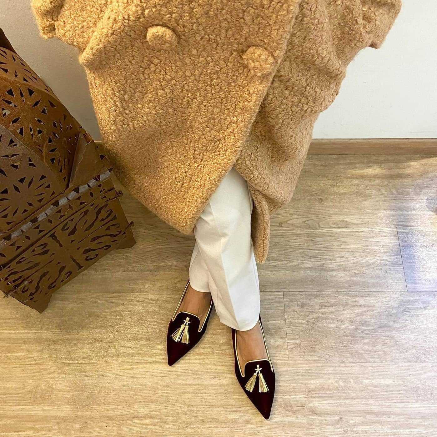 New Low-heeled Pointed-toe Shallow-mouth Tassel Casual Shoes foto 3